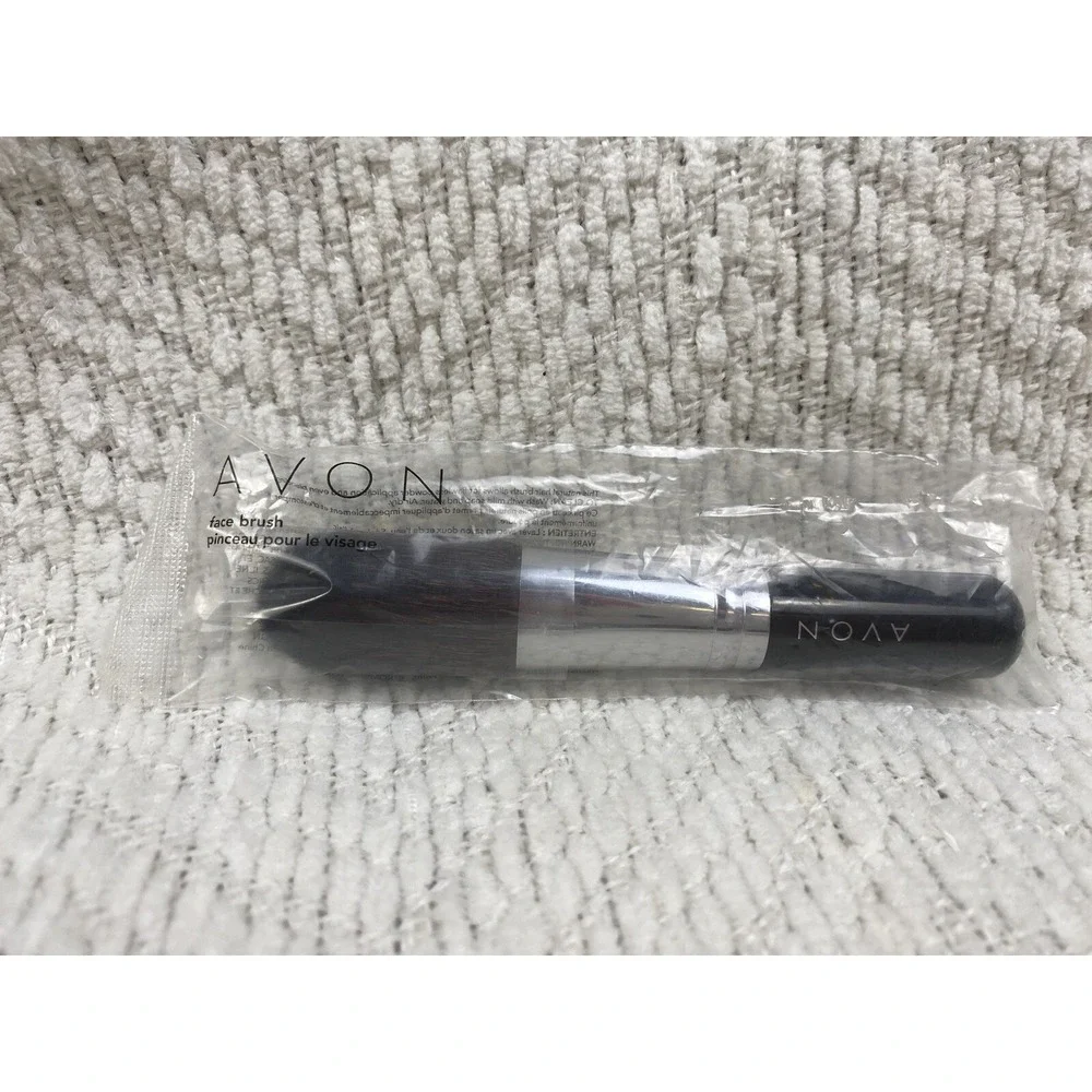 Avon Face Brush Powder Highlighter Blush Rounded Top Black Handle *New/Sealed*‎